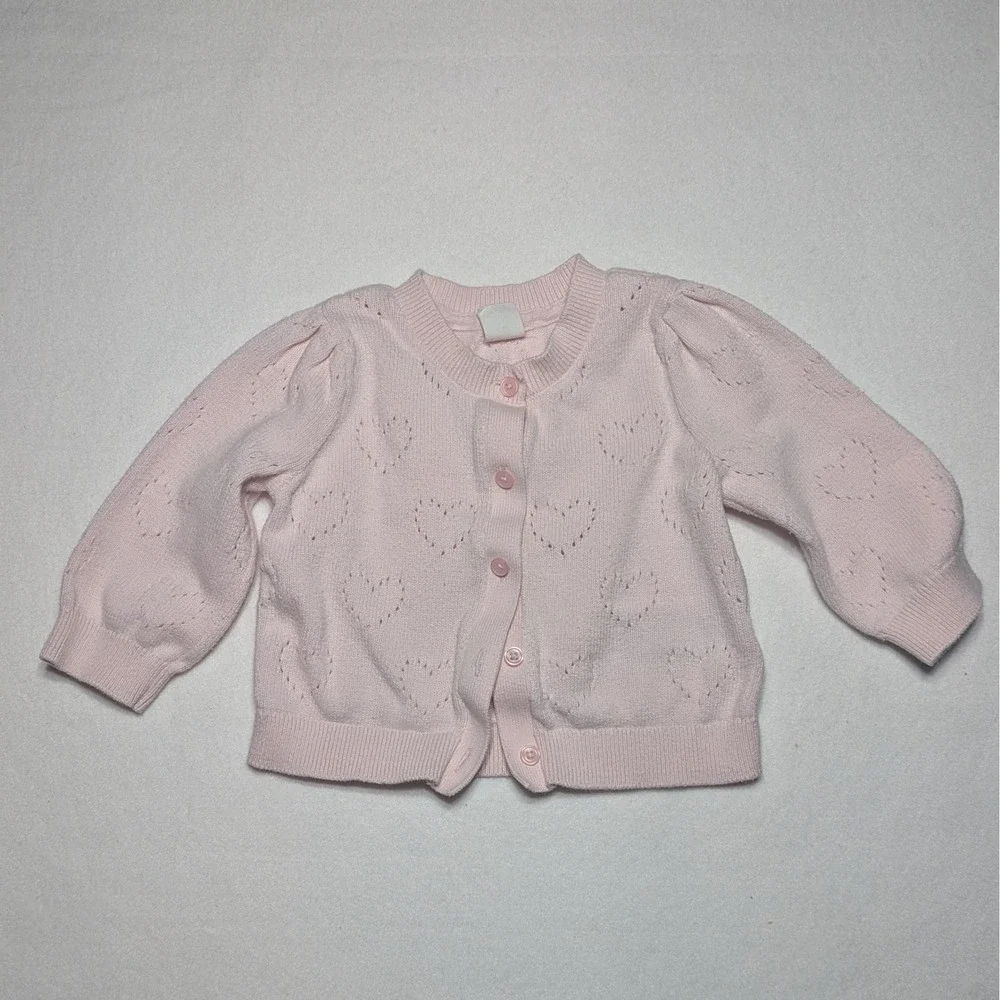 Baby Gap‎ Pink Pointelle Knit Cardigan | 6–12 Months  Brand: Baby Gap